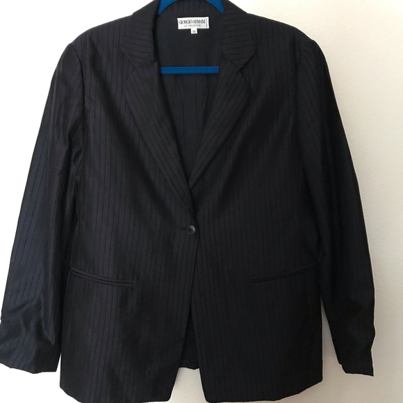 GIORGIO ARMANI, Le Collezioni made in Italy dark blue blazer. - Picture 1 of 8